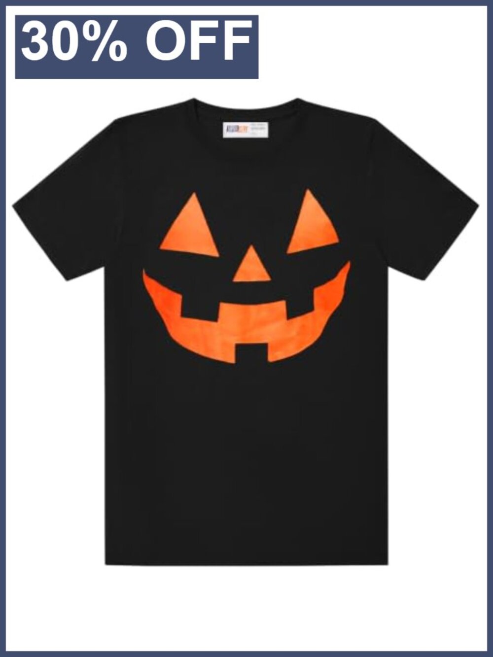 Men's Halloween Graphic Cotton T-Shirt Spooky Print Short Sleeve